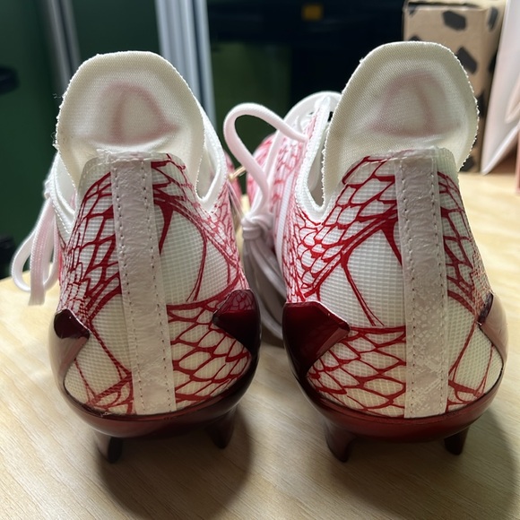 adidas Adizero Electric II Team Red White Football Cleats Snake Shoes (IH8571) - Picture 5 of 9